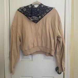 Free people sweatshirt with bandana neck